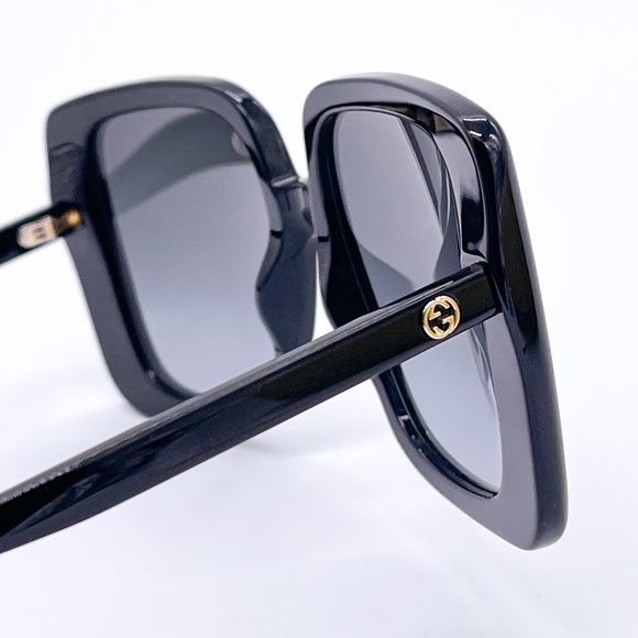 NEW GUCCI GG1314S 001 WOMEN’S BLACK SQUARE FRAME SUNGLASSES GUCCI - Picture 11 of 14